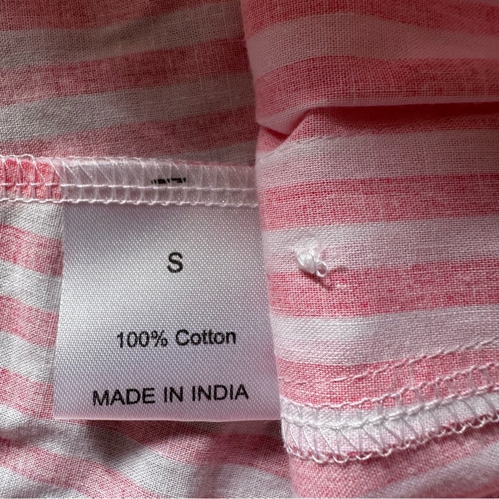 Messy Bun Women's Size Small White Cat Top & Pink Striped Shorts Pajama Set NWT - Picture 11 of 12